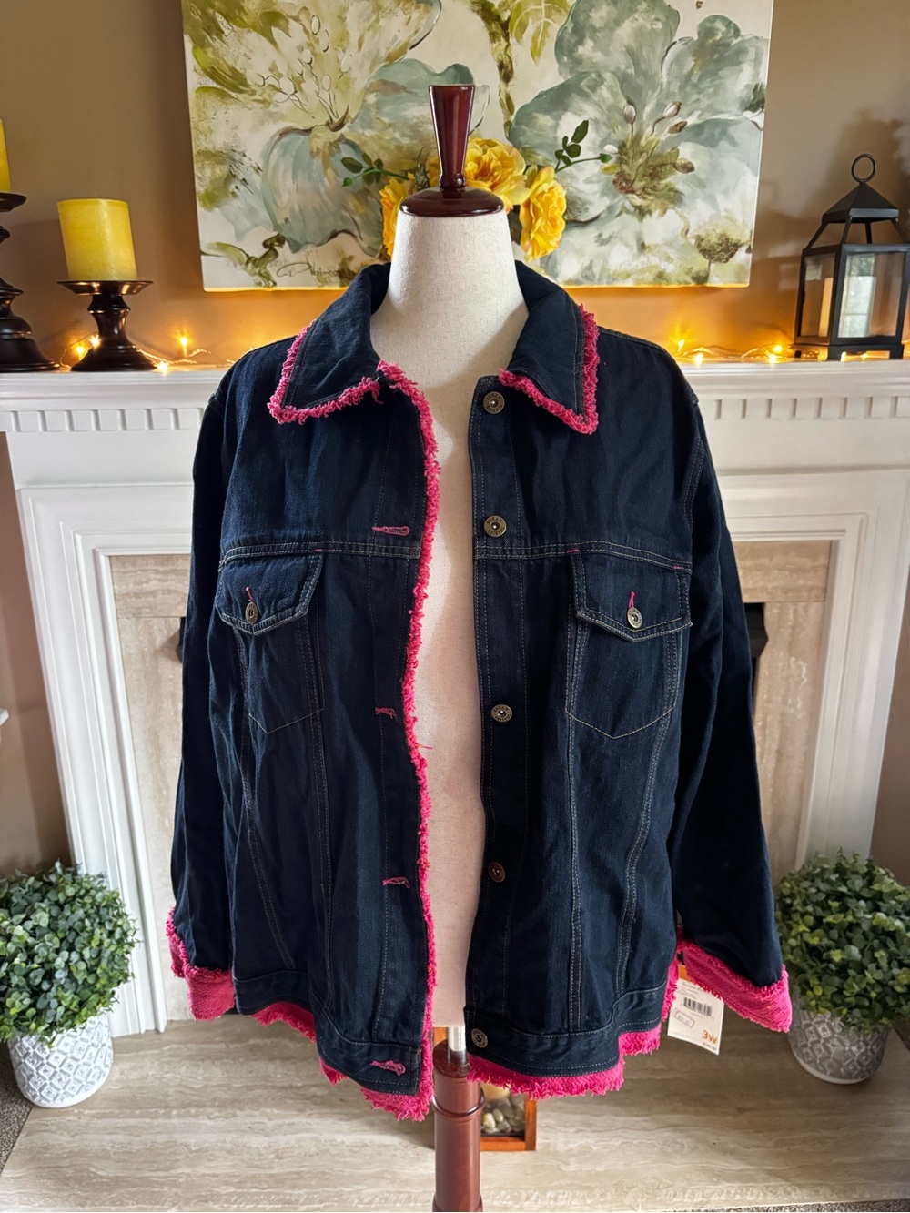 *NEW* Susan Bristol Embellished Denim Jacket - Size: 3W